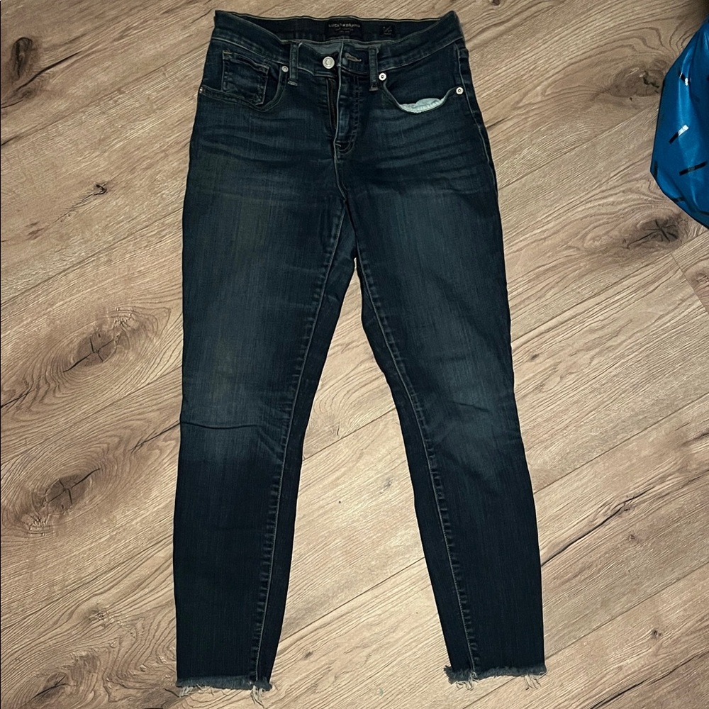 Lucky Brand Women's Dark Blue Skinny Jeans, Ava -Mid Rise